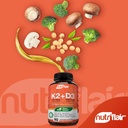 NutriFlair Vitamins D3 (5000iu/125mcg) + K2 (as Mk7) - Made with Plant-Based Ingredients Plus BioPerine Black Pepper Extract, 90 Capsules - Supports Healthy Immune, Heart and Health - Non-GMO Pills 4