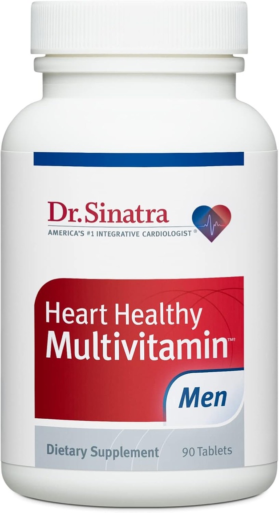 Dr. Sinatra Heart Healthy Multivitamin for Men with Vitamin D 1000 IU, A, B12, C, E, and Zinc, 90 Tablets (30-Day Supply) 2