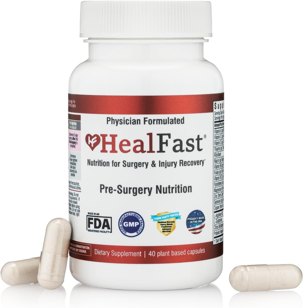 HealFast Surgery & Injury Recovery Supplement (Pre-Op): Quercetin, Probiotics Supplement for Wound, Liposuction, Tummy Tuck, and BBL Post Surgery Supplies 2