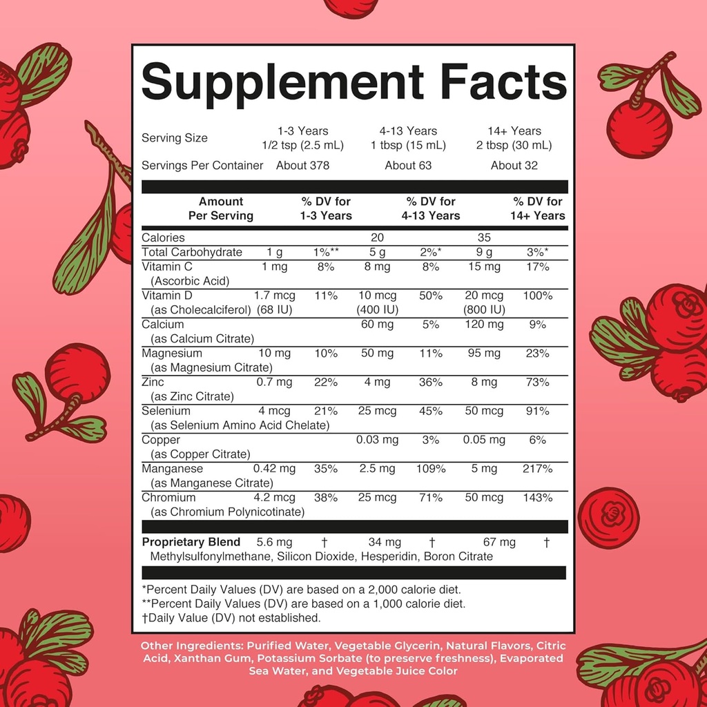 MaryRuth Organics Liquid Nighttime Multimineral | No Melatonin | Bedtime Routine | Magnesium Citrate | Calcium | Zinc | Vitamin D3| Available in 4 Flavors | Vegan | Sugar Free | Gluten Free | 32 Oz 3