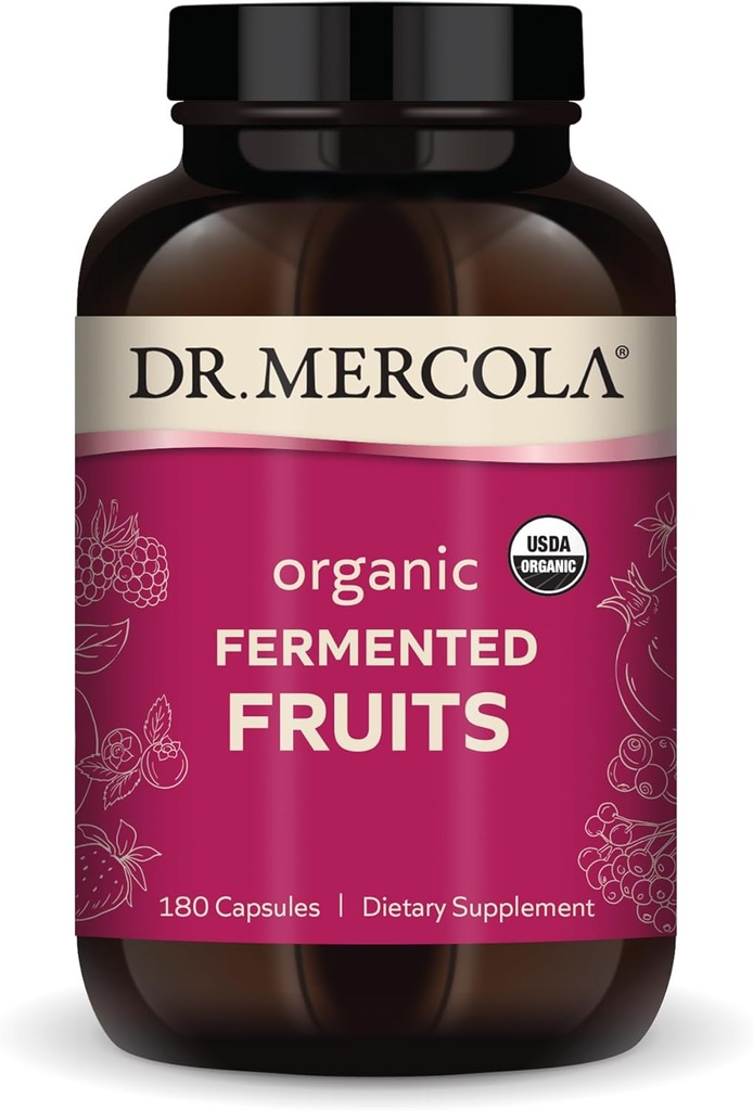 Dr. Mercola Organic Fermented Fruits, 30 Servings (180 Capsules), Dietary Supplement, Supports Immune Health, Non-GMO, Certified USDA Organic 2