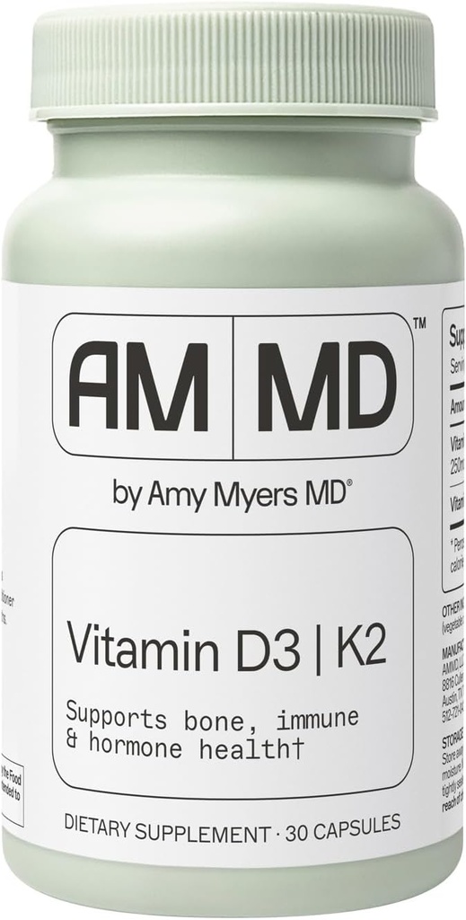 Amy Myers MD Vitamin D3/K2 10,000 IU Capsules - Daily Vitamin Supplement for Bone, Immune & Hormone Health Support - Healthy Mindset & Relaxation Aid - 30 Capsules 2
