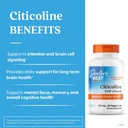 Doctor's Best Citicoline CDP-Choline, Supports Brain Health, Non-GMO, Gluten Free, Soy Free, Vegan 60 Veggie Caps 3