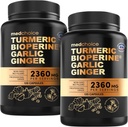 4-in-1 Turmeric and Garlic Supplements with BioPerine – 2360mg Turmeric Ginger Root Capsules with Garlic – High Potency Herbal Blend (120 ct, Pack of 2) 2