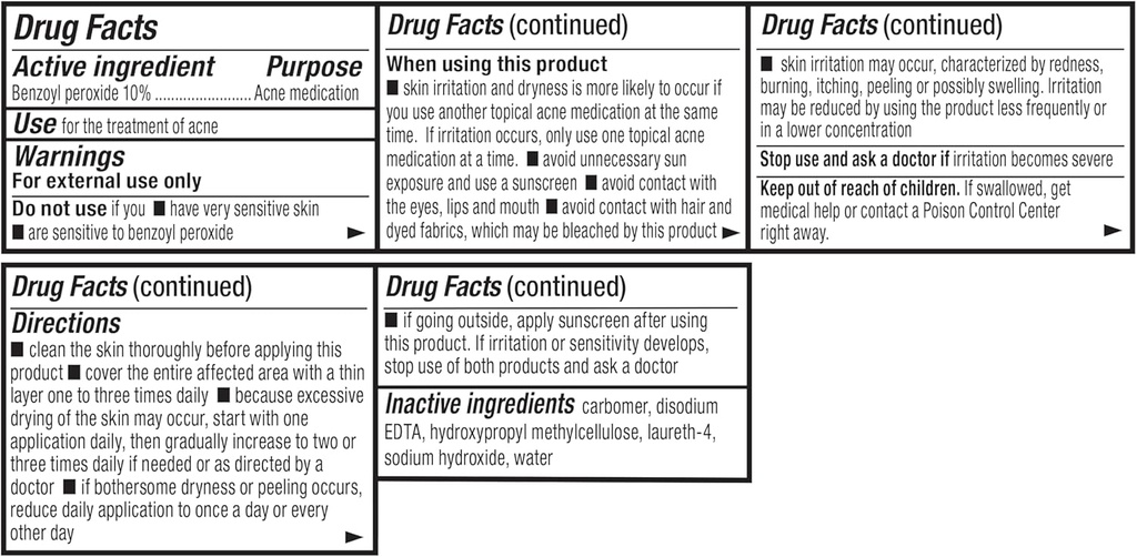 Basics 10% Benzoyl Peroxide Acne Medication, Maximum Strength, 1 Fluid Ounce Face Gel 4