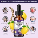 Magnesium Glycinate Supplement, Magnesium Liquid Drops with Magnesium Glycinate 500mg Vitamin B6, Ashwagandha, L - Theanine, Chamomile -Support Stress Relief, Bone, Muscle, Mood Vegan 5