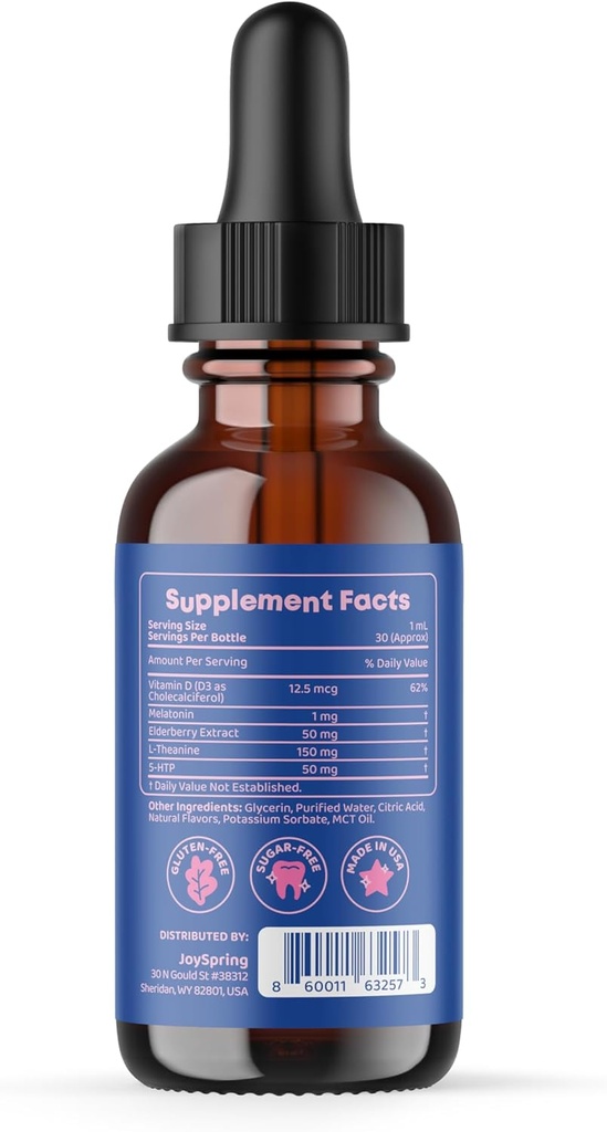 JoySpring Magnesium Citrate Liquid & Magnesium Glycinate and Sleepberry Melatonin 1MG for Kids 6