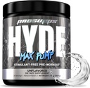 PROSUPPS L-Carnitine 3000 Stimulant Free Liquid Shots (31 Servings, Dragon Fruit) and Hyde Max Pump Pre Workout for Men and Women (20 Servings, Unflavored) Bundle 6