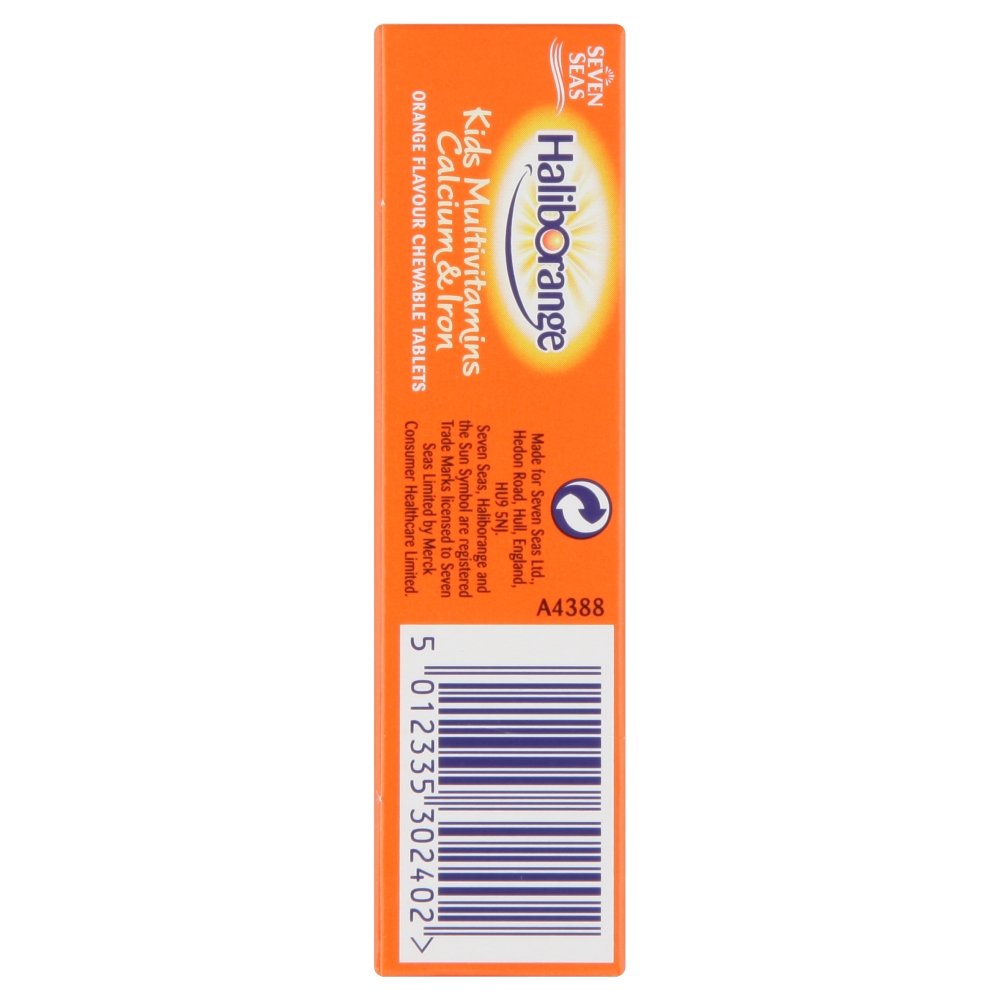 Haliborange Seven Seas Kids Multivitamins Calcium & Iron 30 Orange Flavour Chewable Tablets 6