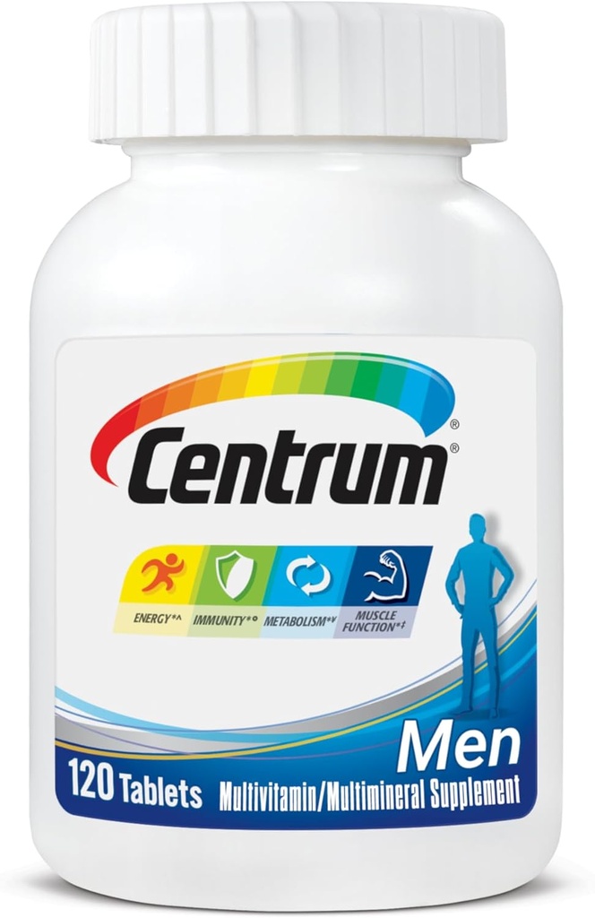 Centrum Multivitamin for Men, Multivitamin/Multimineral Supplement with Vitamin D3, B Vitamins and Antioxidants, Gluten Free, Non-GMO Ingredients, Tablet, 200 Count 3
