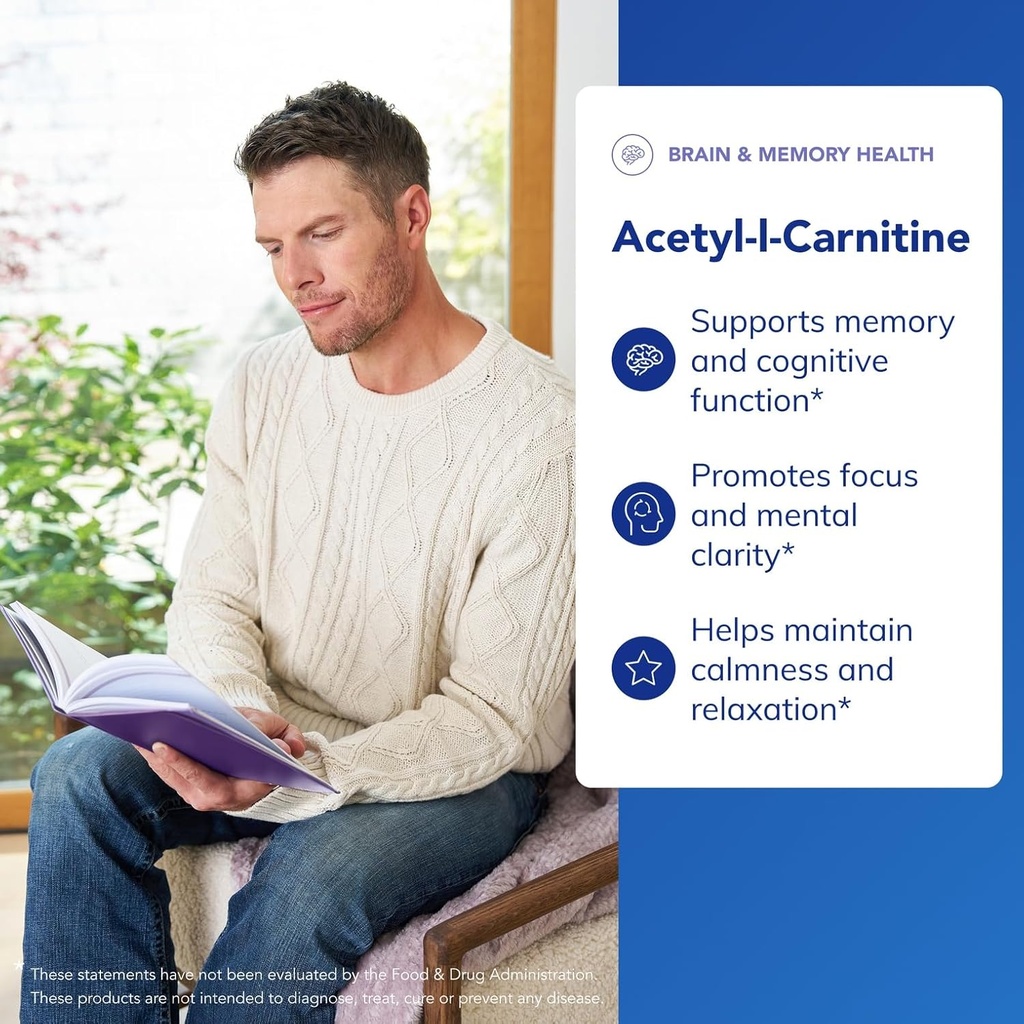Pure Encapsulations Acetyl-L-Carnitine 250 mg - Memory & Brain Supplement - Brain Support & Focus* - Gluten Free & Non-GMO - 60 Capsules 4