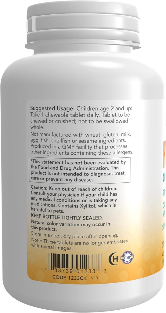 NOW Supplements, Kid Cal with Calcium Citrate, Magnesium and Vitamin D, Tart Orange, 100 Chewables, Packaging May Vary (Pack of 2) 4