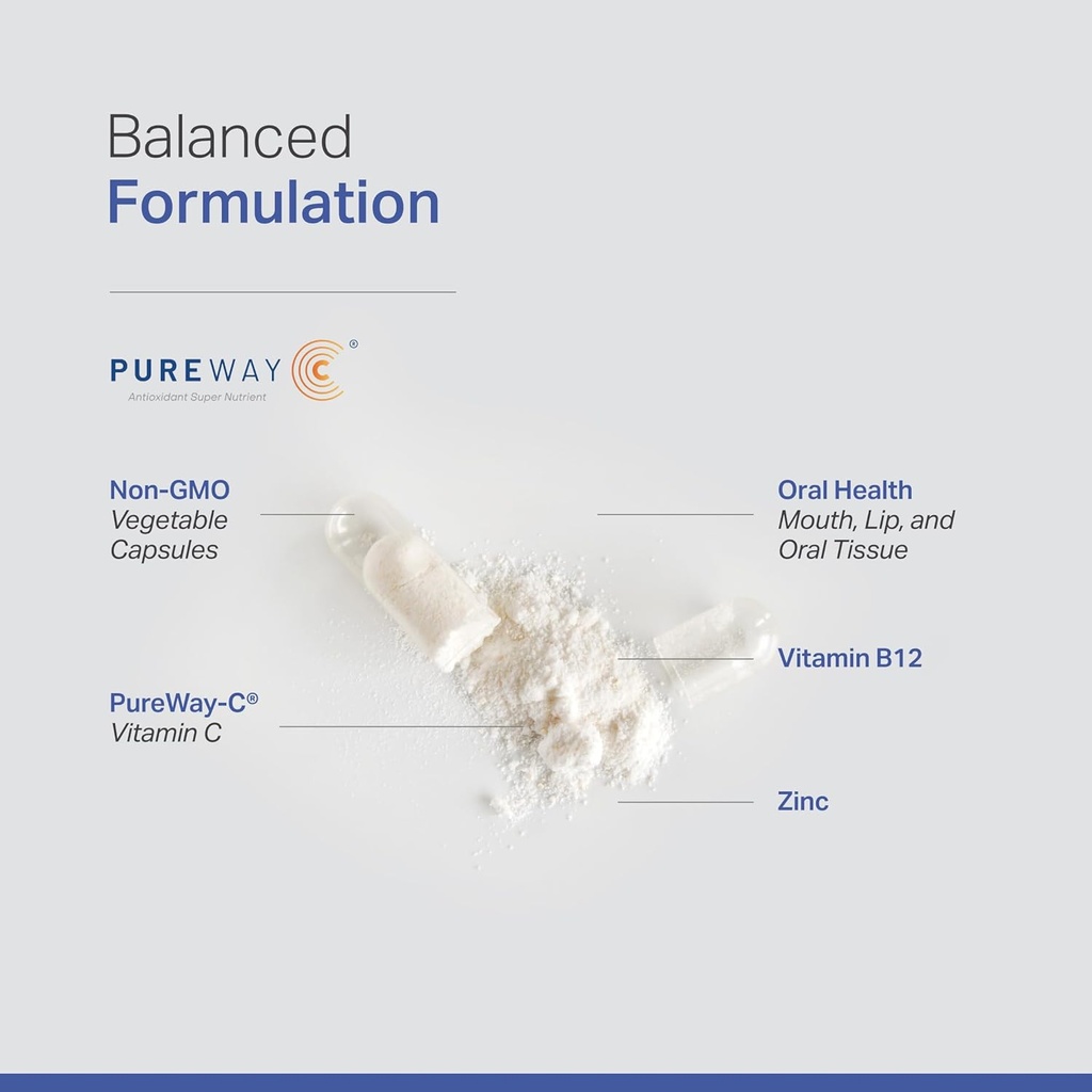 L-Lysine Supplement with Vitamin B12 + C + Zinc for Lip, Mouth, and Oral Tissue Health - Enhanced Wellness Support - Non-GMO, Gluten-Free - Made in USA - 60 Vegetable Capsules, 500mg 4