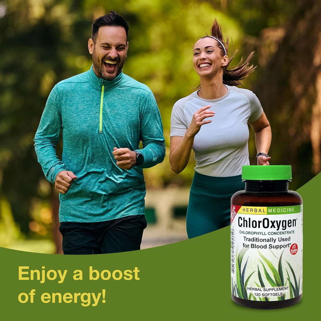 Herbs Etc. ChlorOxygen Chlorophyll Concentrate - Aids Healthy Blood Circulation - High-Altitude Environment Support - Energy Support - 120 Softgels (120 Servings) 4