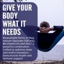 Magnesium Glycinate 500mg/250mg for Adults Teens - Plus D3,B6 & Zinc - Magnesium Glycinate Gummies,High Absorption - Support for Relaxation,Brain,Bone & Immunity Health - Sugar Free - 120Cts 4