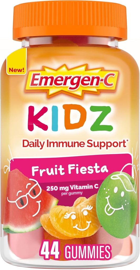 Emergen-C Kidz Daily Immune Support Dietary Supplements, Flavored Gummies with Vitamin C and B Vitamins, Fruit Fiesta Flavored Gummies, Back to School Essentials - 44 Count 2