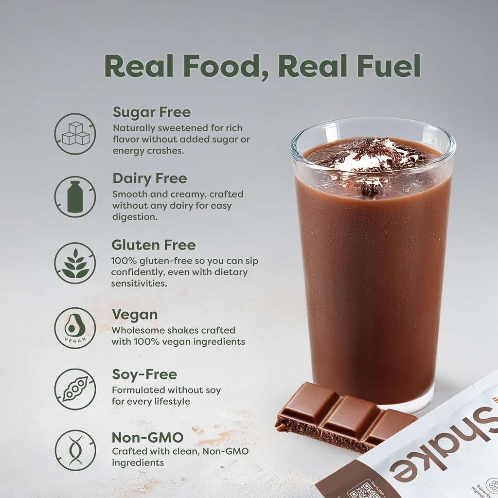 310 Nutrition All-In-One Meal Replacement Shake Powder - Plant-Based Protein Smoothie Blend w/High Fiber, Probiotics & Adaptogens - Low Carb, Vegan, Keto & Paleo Friendly - Chocolate Bliss - 14 Srv 6