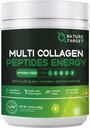 NATURE TARGET Multi-Collagen-Peptides-Powder - Hydrolyzed Collagen with Energy Blend + Multivitamin & Minerals, Supports Energy Skin Hair Nail & Joint, Non-GMO, 35 Servings 2