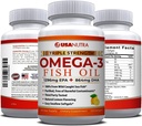 Omega 3 Fish Oil Supplement 3600mg with EPA and DHA for Women and Men Supports Joint, Brain and Heart Health 120 Softgels, 40 Day Supply 2