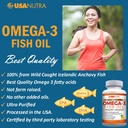 Omega 3 Fish Oil Supplement 3600mg with EPA and DHA for Women and Men Supports Joint, Brain and Heart Health 120 Softgels, 40 Day Supply 4