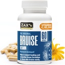 ZAX'S Bruise Vitamin Pharmacist Developed Bruising Supplements Potent Bruising Swelling Reducer, Zinc, Vitamin K, D3, Ascorbic Acid, Citrus Bioflavonoids, 60 Caps, Combine Arnica Bruise Cream 2