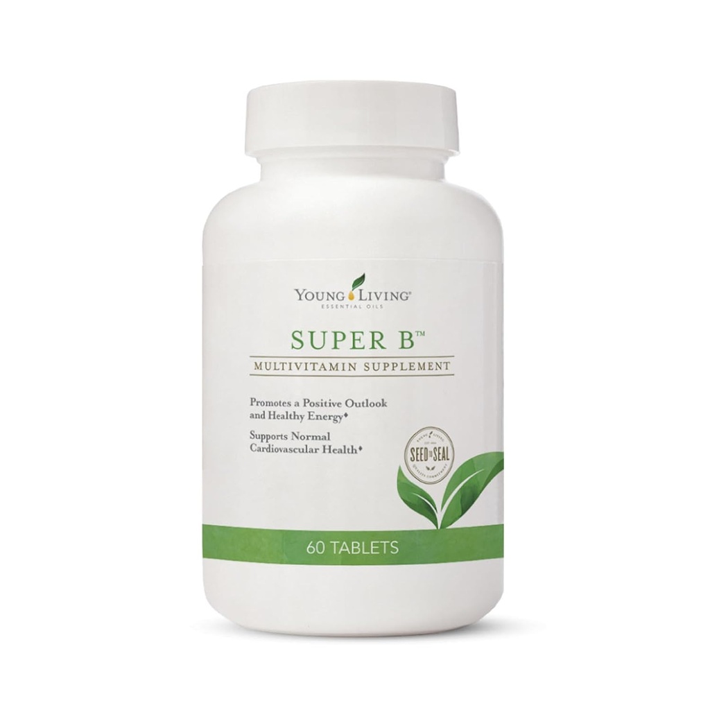 Young Living Super B Tablets, 60-Count Bottle | B Vitamins & Minerals | Supports Healthy Energy Levels | Keto-Friendly | Natural Folate Source | Contains Calcium, Magnesium, and Vitamin B6 2