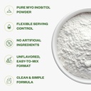 Purisure Myo-Inositol Powder, 250g, Fertility, Hormonal Balance and Ovarian Support, Pure Inositol Powder, Myo Inositol Supplement to Support Energy and Brain Wellness, Vegan, Non-GMO, 500 Servings 4