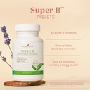 Young Living Super B Tablets, 60-Count Bottle | B Vitamins & Minerals | Supports Healthy Energy Levels | Keto-Friendly | Natural Folate Source | Contains Calcium, Magnesium, and Vitamin B6 4