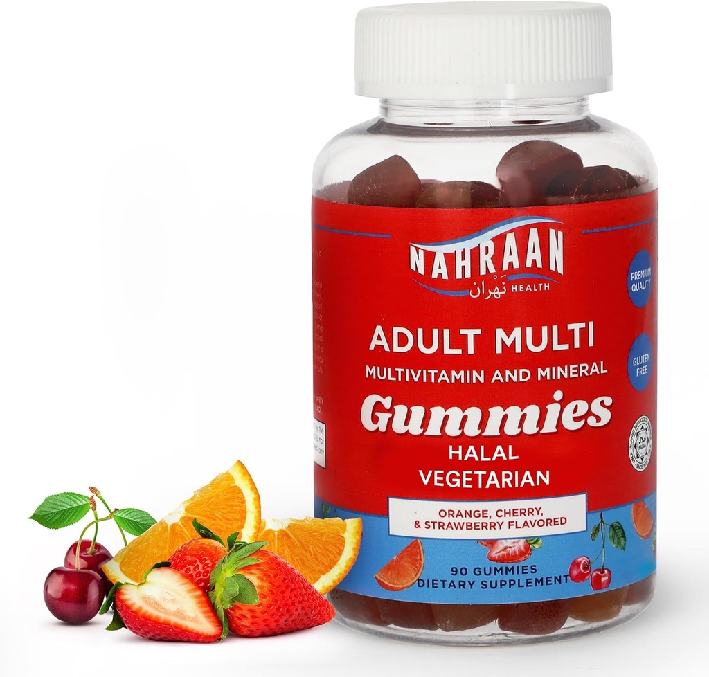 Halal Vitamins for Adults - Halal Multivitamins for Women & Men - Vitamin A, C, D, E, B6, B12 - Vegetarian, Halal Gummies - 90 Count 2