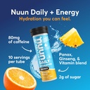 Nuun Energy Electrolyte Tablets with Ginseng, Caffeine from Green Tea Extract, Vitamin B12, B6, B5, Magnesium & 4 Other Electrolytes, Gluten Free & Vegan, Ginger Lime Zing, 8 Pack (80 Servings Total) 3