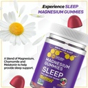 Sleep Magnesium Gummies with Melatonin - 200mg Magnesium Citrate - Melatonin Gummies for Sleep Quality - Nighttime Aid for Adults with Chamomile - 30 Mixed Berry Chewables 6