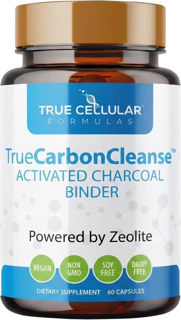 TrueCarbonCleanse™ - Perfect Gut Detoxifier & Binder - Advanced Formula with Organic Bamboo Activated Charcoal Capsules - 60 Capsules - Vegan, Non GMO, Gluten Free, Soy Free, Non-Toxic Certified 2