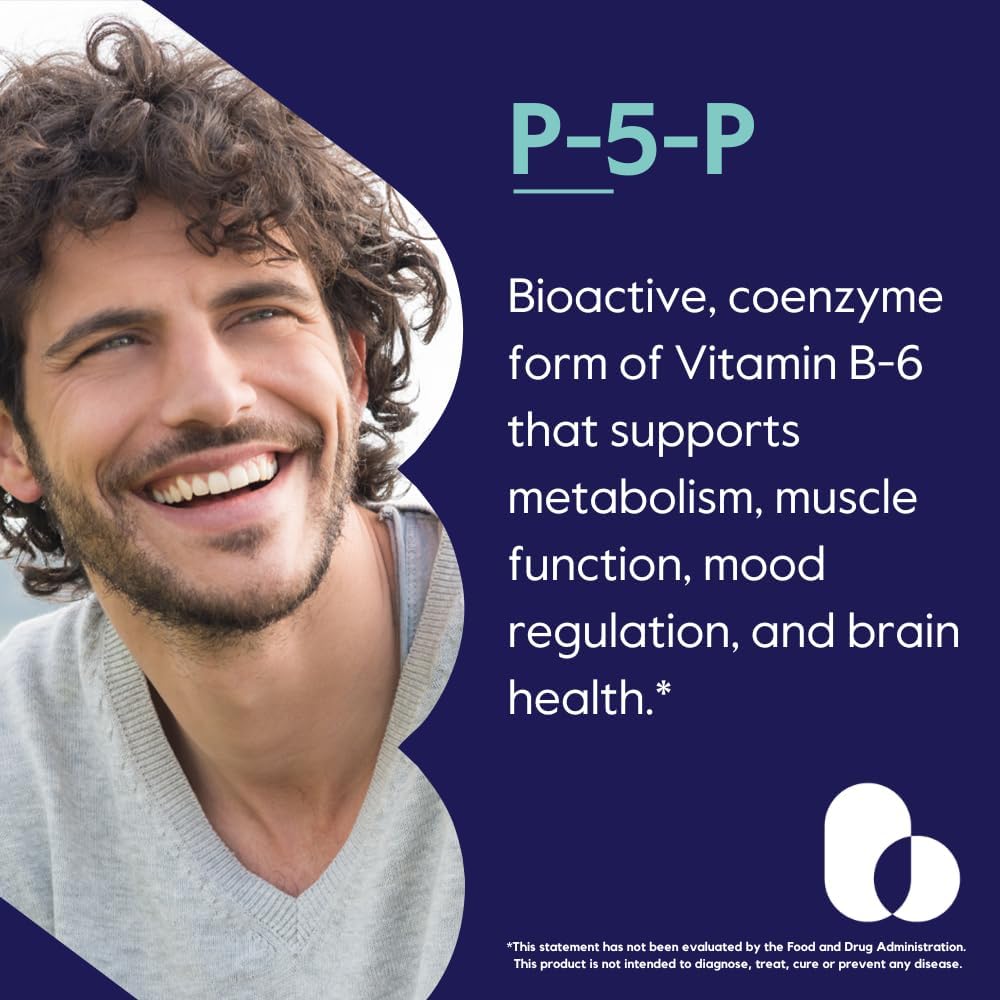 BESTVITE P-5-P 100mg (240 Vegetarian Capsules) (120 x 2) (CoEnzymated Form of B-6) - No Stearates - Vegan - Non GMO - Gluten Free 3