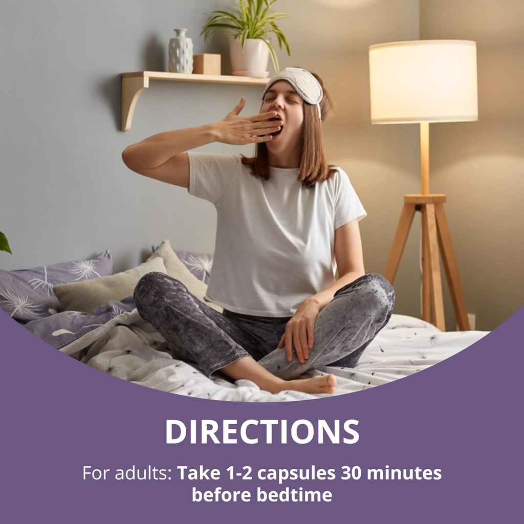 NuBest Sleep Xtra | Supports Healthy Sleep for Adults | Vitamin B6, Melatonin, Ashwagandha, Chamomile, Valerian & More - Non Habit-Forming | 60 Vegan Capsules |1 Month Supply 4