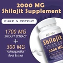 2000 MG Shilajit Supplement,Shilajit Resin Organic,Shilajit Capsules,100% Pure Shilajit with 85+ Trace Minerals & 60% Fulvic Acid,Boost Energy & Immunity,Vegetarian,Natural,60 Capsules 4