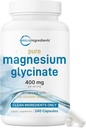 Micro Ingredients Magnesium Glycinate 400mg Per Serving, 240 Capsules | Potent Elemental Form, 100% Chelated, High Absorption | Healthy Muscle, Bones, & Mood Support Supplement | Non-GMO 2