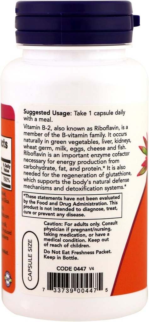 NOW Foods 2 Pack B-2, 100 mg, 100 Capsules 4