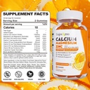 Calcium Magnesium Zinc Gummies for Adult: 1200mg Calcium Citrate with Vitamin D3 K3 - Natural Organic Sugar Free High Absorption Supplement for Women Men Kids(120Count) 3