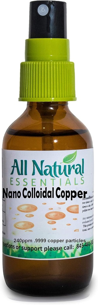 Nano Colloidal Copper Colloidal Minerals Supplement Colloidal Copper Liquid Copper Mineral 2oz 240ppm Bottle Kosher Certified all natural colloidal Copper for Adults, Men, Women, Kids 2