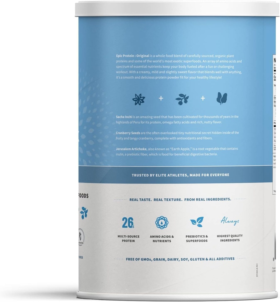 Sprout Living Plant Based Protein & Superfoods Powder, Original, Unflavored | Organic Protein Powder, Vegan, Non Dairy, Non-GMO, Gluten Free, Sugar Free, Perfect Keto Drink Mix (2 lb) 5