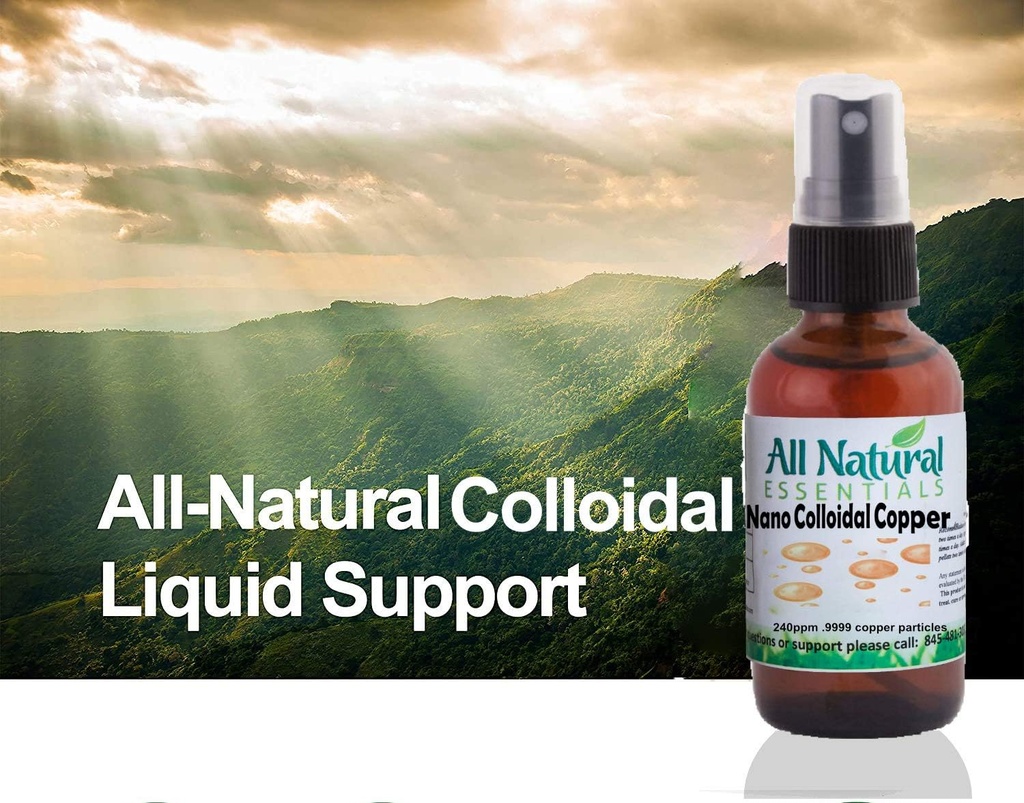 Nano Colloidal Copper Colloidal Minerals Supplement Colloidal Copper Liquid Copper Mineral 2oz 240ppm Bottle Kosher Certified all natural colloidal Copper for Adults, Men, Women, Kids 5