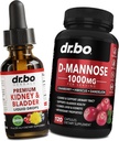 Kidney Support Supplement & D Mannose - Organic Kidney Bladder Supplements Drops & Natural D-Mannose 500mg Capsules - Cranberry Renal Cleanse Detox Flush & Urinary Tract Cleanse Health Supplement 2