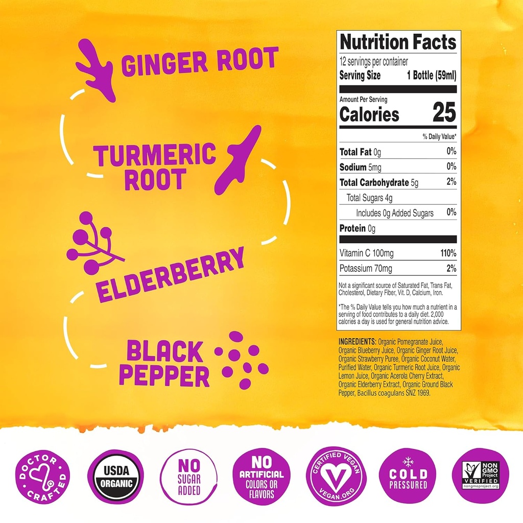 Vive Organic Elderberry Immunity Boost Wellness Shot, 2 fz 3