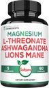Satoomi 5in1 Magnesium L-Threonate with Mangesium Glycinate, Ashwagandha, Chelate & Lions Mane - 60 Capsules 2