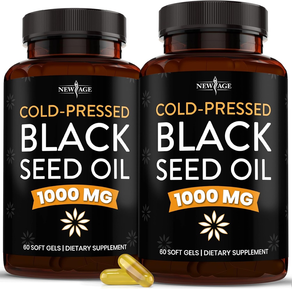 NEW AGE Black Seed Oil Softgel Capsules - Premium Cold-Pressed Nigella Sativa Producing Pure Black Cumin Seed Oil - Non-GMO & Vegetarian 90 Count (Pack of 3) 4