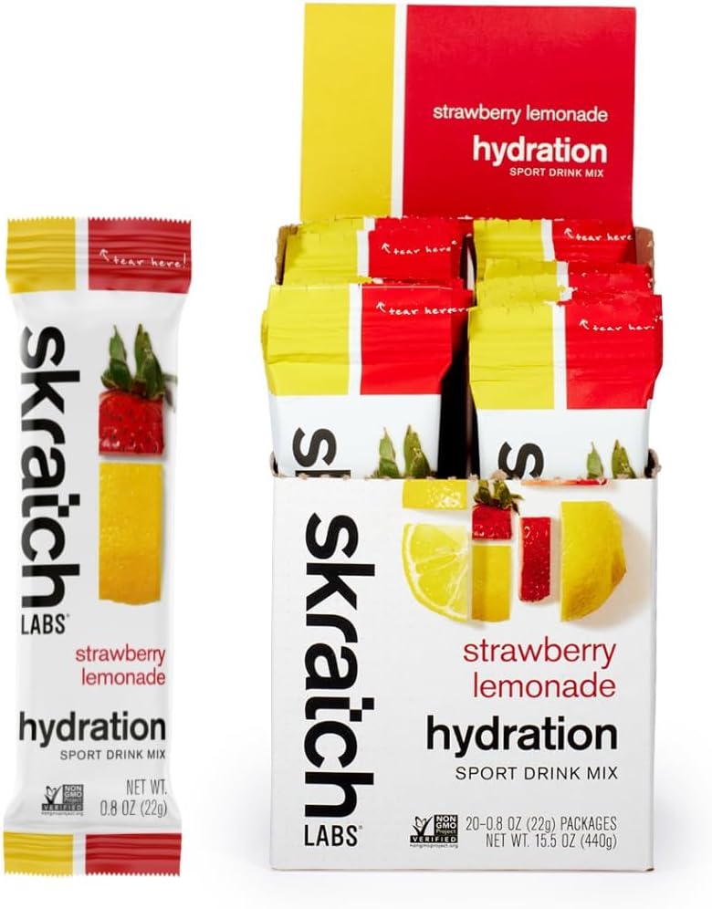 Skratch Labs Hydration Packets Hydration Drink Mix, Strawberry Lemonade (20ct) - Electrolyte Powder Developed for Athletes and Sports Performance, Gluten Free, Vegan, Kosher 2