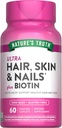 Nature's Truth Hair Skin and Nails | 60 Caplets | Plus 5,000 mcg Biotin | Non-GMO & Gluten Free Supplement 2