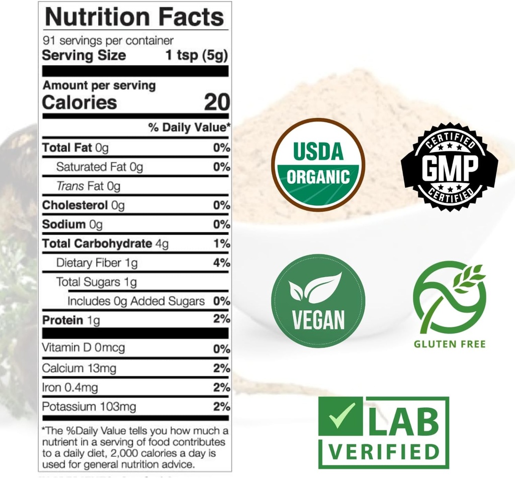 Organic, Raw Peruvian Black Maca Root Powder - Premium USDA Certified, Ideal for Men & Women, Boost Workouts, Enhance Muscle Recovery, Non-GMO, Vegan Superfood, 16 oz 5