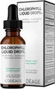 Codeage Chlorophyll Liquid Drops Supplement - Vegan Chlorophyll 50 mg per Serving, Organic Peppermint Flavor Clorofila Drink - Non-GMO, Gluten-Free, Vegan - 2 fl oz 2