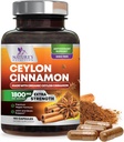 Organic Ceylon Cinnamon Supplement 1800mg - Certified Organic Ceylon Cinnamon Powder Pills - Energy & Heart Support for Women & Men, Bottled in USA, Antioxidant, Gluten Free, Non-GMO - 180 Capsules 2